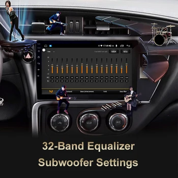 FUNROVER Android 10.0 128 GB DSP Carplay de la Radio del Coche Reproductor Multimedia Para el Toyota Corolla 2009 -2012 de Audio, Navegador GPS 2 Din DVD