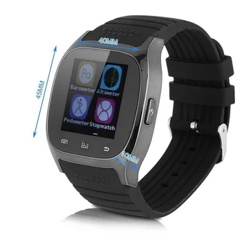 FXM Reloj Digital Stepfly Deporte de Bluetooth Inteligente Reloj de Lujo, reloj de Pulsera M26 con el Dial de SMS Recordar Podómetro para IOS, Android PK U8