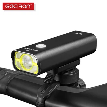 GACIRON Ciclismo bicicleta Bicicleta Luz Delantera Recargable USB Impermeable Linterna 5 modos de Alta Temperatura de Proteger Bicicleta LED de la Lámpara