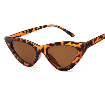 Gato de ojos de sombra para las mujeres de la moda de gafas de sol de marca de mujer de la vendimia retro triangular cateye gafas de oculos feminino gafas de sol Sexy
