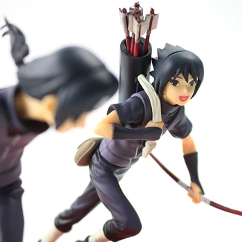 GEMA Naruto Shippuden Figuras Uchiha Itachi Sasuke Con una Flecha en la Infancia Anime Modelo de Juguetes