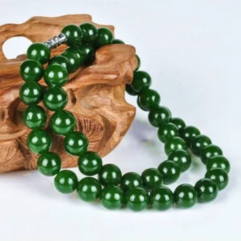 Genuino Verde Natural de Perlas Collar de la Jadeíta Moda de la Joyería del Encanto de Accesorios Talladas a Mano de la Suerte Amuleto de Regalos para las Mujeres de Sus Hombres