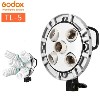 Godox TL-5 5 in1 la Cabeza del Bulbo Multi-Titular Tricolor de Luz Continua, la Cámara de Fotografía Iluminación