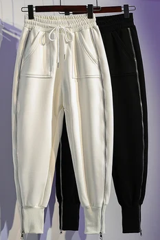 Gran Tamaño de las Mujeres 2020 el Otoño y el Invierno de Nueva Suelto Casual Harlan Pantalones Más el Tamaño de gran tamaño Deportivos de Diseñador de Harajuku