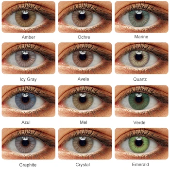 Gran Venta de Dulce de Cosméticos Contactos Anual Contactos de Color de la Lente Natural Lentes Para los Ojos de Cosméticos de Citas de maquillaje 2pcs/Par