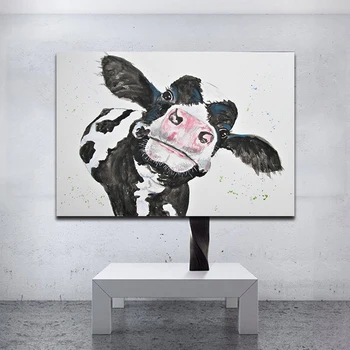 Granja moderna Vaca Animal Pintura en tela, Cuadros para la Decoración del Hogar, Fotos de la Pared Cartel de Arte y Grabados Decoración de la Habitación de Pósters