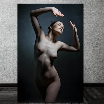 Gratis Mujer Desnuda Para La Artista Gesto De Aceite Oscuro De La Pintura De Carteles De Arte Moderno De La Pared De La Lona De Pintura Don Especial Para El Arte De La Pared Decoración Del Hogar