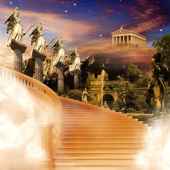Grecia Olympus Palace Escalera Árbol de Nubes fondos de Alta calidad de impresión del Equipo de la boda telones de fondo