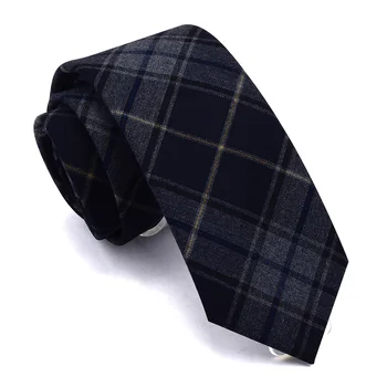 GUSLESON Corbata Slim 7cm de Cuadros Cuello de corbata para los Hombres de la Calidad de TR Traje de los Lazos Materiales para la Fiesta de Boda de Negocios del Rojo, el Verde de Algodón Gravata