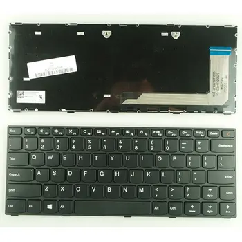 GZEELE Nuevo teclado PARA Lenovo IdeaPad 110-14ISK 110-14 Portátil NOS Negra con Marco a la derecha por cable