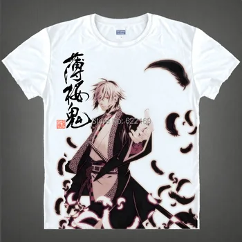 Hakuoki Toshizo Hijikata Hajime Camiseta de Cosplay Disfraces para Hombre Famoso Japonés de Anime T-shirt Regalos Únicos de Camisetas Masculina