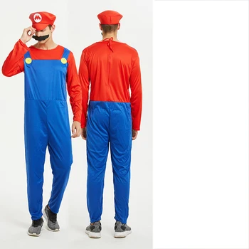 Halloween cosplay de anime traje de padre-hijo rol de niños jugando a Mario ropa Super Mario ropa