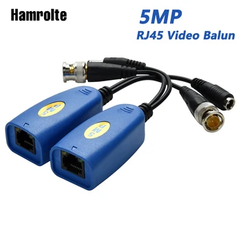 Hamrolte RJ45 HD Video Balun 1CH Energía Pasiva de Video Balun Para 5MP/4MP/1080P/720P CVI/TVI/AHD/CVBS Cámara Cat5/5e/6 Video Balun