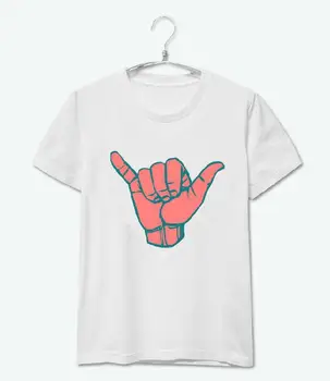 Harajuku de la mano de Impresión de las Mujeres de la Camiseta de Algodón Camisa Casual Para Dama Whtie Top Tee de Tamaño Grande Hipster HH503-466