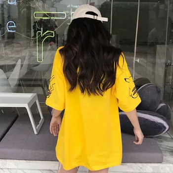 Harajuku Kawaii Pokemon Amarillo Camiseta Tops De Mujer De Verano Kpop Lolita Suelto Camisetas Camiseta De Colegiala Hip Hop Tops Ropa De Tumblr
