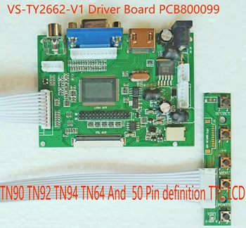 HDMI tarjeta de Controlador TTL VGA, LVDS AV Universal 50pin TTL Resolución de 800*480 Relación de PCB800099 VGA AV de Alimentación de 12V