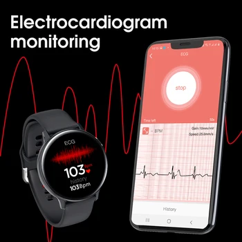 HERALL 2020 ECG Reloj Inteligente Bluetooth para Llamadas Smartwatch de las Mujeres de los Hombres Impermeables de la Frecuencia Cardíaca Presión Arterial Para Samsung Android iOS