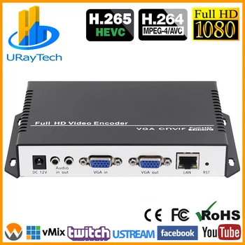 HEVC H. 265 H. 264 VGA a Video IP Codificador de IPTV RTMP RTMPS SRT UDP PNVIF de VGA a YouTube, Facebook, etc Live Streaming Server
