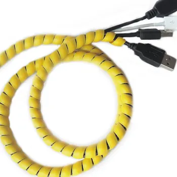 Hogar de dispositivo de almacenamiento Multi-color de 8-16mm multi-tamaño de la espiral de la cubierta protectora del Protector de cables organiza 2m el arnés de cables