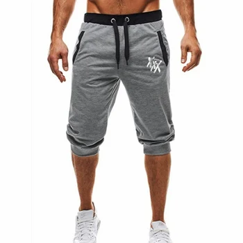 Hombres pantalones de deporte casual apretado harén suave 3/4 de la moda de nueva marca a los hombres deportivos de verano, el confort corto Wukong