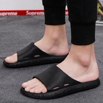 Hombres zapatillas 2021 tendencia de verano de diapositivas para los hombres zapatillas casual zapatos de los hombres zapatos de playa de eva suela gruesa zapatillas TX227