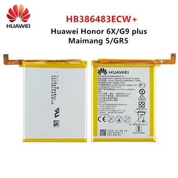 Hua Wei Original HB386483ECW+ 3340mAh Batería Para Huawei Maimang 5 Honor 6X G9 más GR5 2017 MLA-AL00/AL10 Baterías