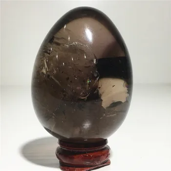 Humo natural de cristal de cuarzo de muebles para el Hogar decoración de piedra y cristal de sanación Reiki forma de huevo