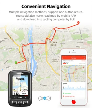 IGPSPORT Ordenador de la Bicicleta ANT+ GPS Bluetooth Inalámbrico de Velocidad Y Sensor de Cadencia para Bicicleta Velocímetro Impermeable Monitor de Ritmo Cardíaco