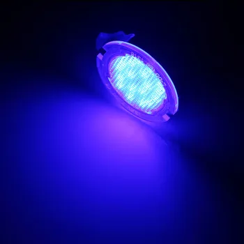 IJDM de Xenón blanco LED Espejo del Lado del Charco Luces Para Ford F150 Borde Flex Tauro LED charco de luz asamblea Azul Hielo azul 12V