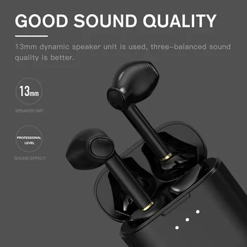 IKF S1 Auriculares Inalámbricos TWS Bluetooth 5.0 Auriculares De 30 Horas de Juego con 650mAh estuche de Carga Estéreo Semi En-Oído Negro /Blanco