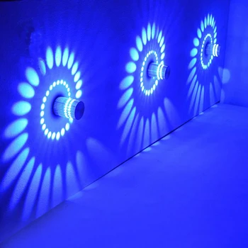 Iluminación interior apliques de pared de 3W RGB de la Pared la Luz de la Mesilla de Dormitorio Moderno Luminoso de la Luminaria AC85-265V Interior la Decoración de la Pared