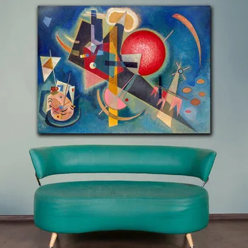 Im Blau Impresión de Arte por Wassily Kandinsky Lienzo de Pintura Para la Sala de estar Decoración del Hogar Pintura al Óleo Sobre Lienzo de Pintura de la Pared