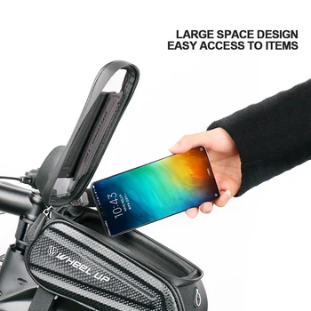 Impermeable Bolsa de la Bicicleta de la Bici del Marco de la Bolsa de Teléfono de pantalla Táctil Caso de Marco Frontal de la parte Superior del Tubo de Ciclismo Bolsas Reflexivo Accesorios de Bicicleta MTB