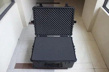 Impermeable maletín caja de herramientas caja de herramientas a prueba de Polvo Protector de la caja de la Cámara Instrumento de equipo de caja cuadro de pre-corte de forro de espuma