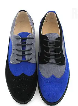 Inglaterra La Universidad De Viento De Oxford, Mocasines Mujer Zapatos Planos Más El Tamaño De 34 - 45 Mate De Cuero De Colores Mezclados De Espesor Con Casual Zapatos Oxford,