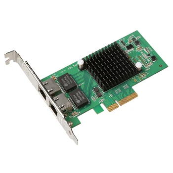 Intel I350 de Doble Puerto PCIe 4x Lan del Servidor de la Tarjeta de Adaptador de Red Gigabit Tarjeta Lan 10/100/1000Mbps para PC de Escritorio