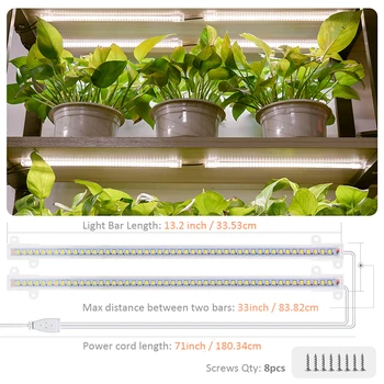 Interior crece las Luces 2pcs Phytolamp Para las Plantas de Espectro Completo Led crece Fito de la Lámpara Para el Crecimiento de las Flores, Con Temporizador Y Adaptador de corriente