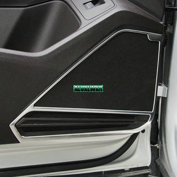 Interior del Anillo de Altavoces Estéreo de Recortar la Cubierta de Panel Decorativo de Acero Inoxidable de Audio 2017 2018 2019 para Volkswagen VW Tiguan 2 MK2