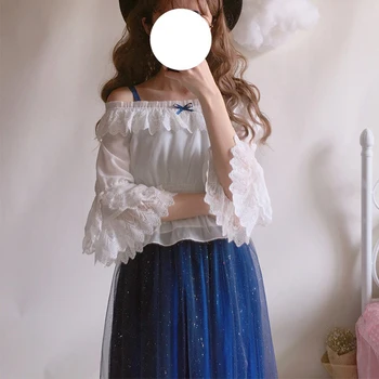 Japonés JSK de la Moda de Vestidos de fiesta de Lolita Vestido Maxi de Verano Kawaii Lindo de Hadas Vestido de Encaje de la Princesa Vestido de Fiesta Largo Niña Hermosa