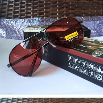 JAXINnight visión polarizada gafas de los hombres de la marca de diseño de vuelo de gafas de sol de las mujeres de marco de metal de la conducción de viaje de la visión nocturna gogglesUV40