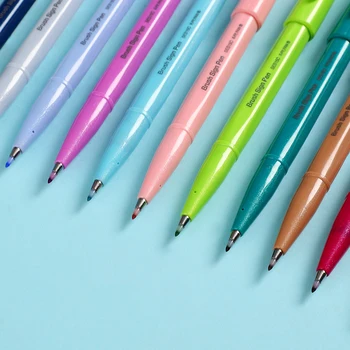 JIANWU 12pcs/set nuevo color japón Pentel signo pincel lápiz Florecer Especial lápiz marcador de Color de la pluma de la Pintura suministros