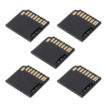 Jimier 5pcs Micro SD TF Tarjeta SD Kit de Mini Adaptador de Perfil Bajo para el Almacenamiento Adicional Macbook Air / Pro / Retina, Negro, Blanco
