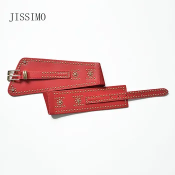 JISSIMO Mujer Cinturones Para el Vestido de la Cadena de Lujo Para WomenBbelt Cuero de la PU de Moda un Nuevo Estilo Pin Hebilla Decorativa de la Cadena de Cinturones de