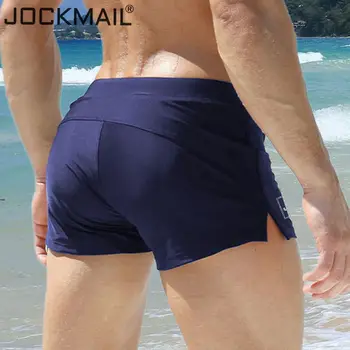 JOCKMAIL Sexy Masculina Nadar Escritos de Baja altura de los Hombres de Nylon de trajes de baño Bikini de Natación para Hombre de Surf Elástica Sunga Calzoncillos Cortos de Playa
