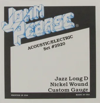 John Pearse Puro Entorchado De Níquel De Jazz Acústico/Eléctrico De Las Cuerdas De Guitarra, Guitarra De Jazz
