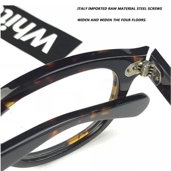 Johnny Depp Gafas Hombres Mujeres Ordenador Gafas Redondas Transparentes De Gafas De Diseño De La Marca Marco Del Acetato Hecho A Mano Estilo Vintage Cuadro