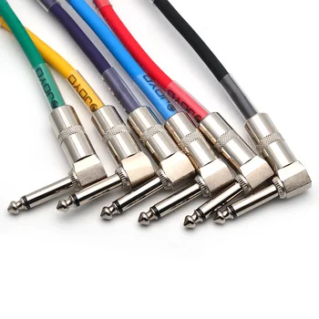 JOYO Efecto de Pedal Cable de 1.2 pies Colorido Cable Blindado Mono de 6,3 mm 6.3 mm Macho a Macho Cable del Enchufe de Ángulo