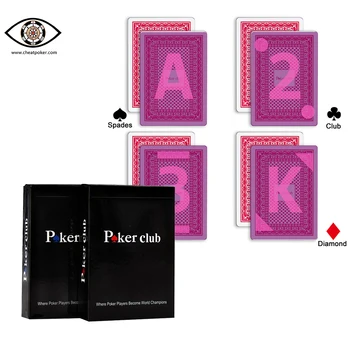 Jugando Cartas marcadas para Lentes de Contacto Anti Trampas Poker Club Magic Categoría de la Cubierta de Plástico Impermeable de la Parte de Juego de mesa