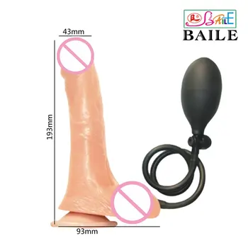 Juguetes Del Sexo Caliente Slae Realista Strapon Super Consolador Inflable Fuerte Vagina G-Spot Enorme Pene Productos De Sexo Femenino Para Las Mujeres