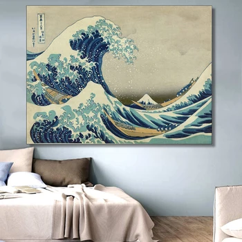 Kanagawa La Navegación Por Katsushika Hokusai Pintura Lienzo Clásico De La Pintura De Estilo Japonés Cartel De La Pared De Arte A Casa Una Imagen De Decoración De La Habitación
